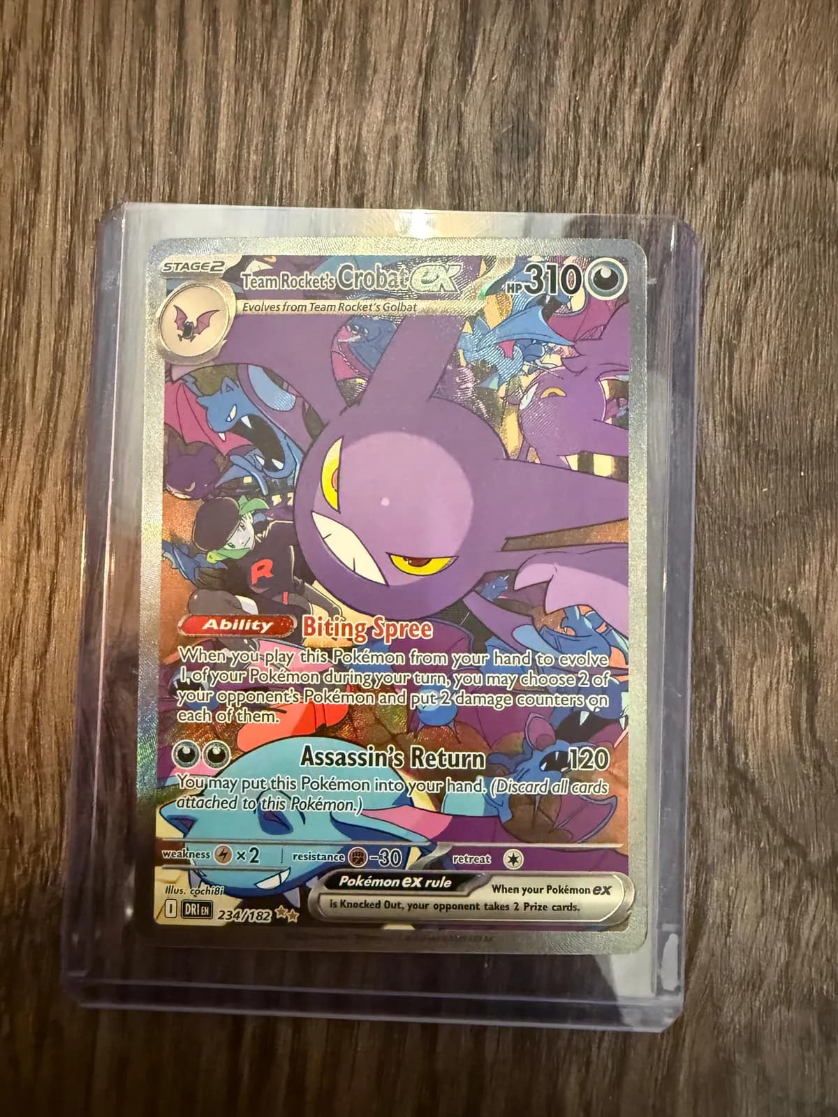 Team Rocket's Crobat ex 234/182 SIR - Destined Rivals - Near Mint