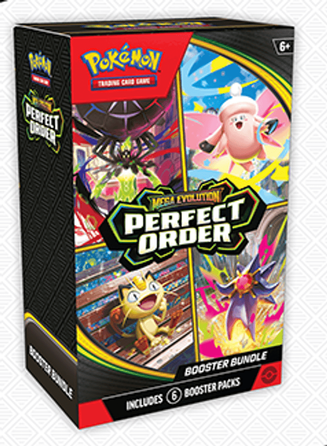 Pokémon TCG Mega Evolution Perfect Order Booster Bundle, sealed box of 6 booster packs
