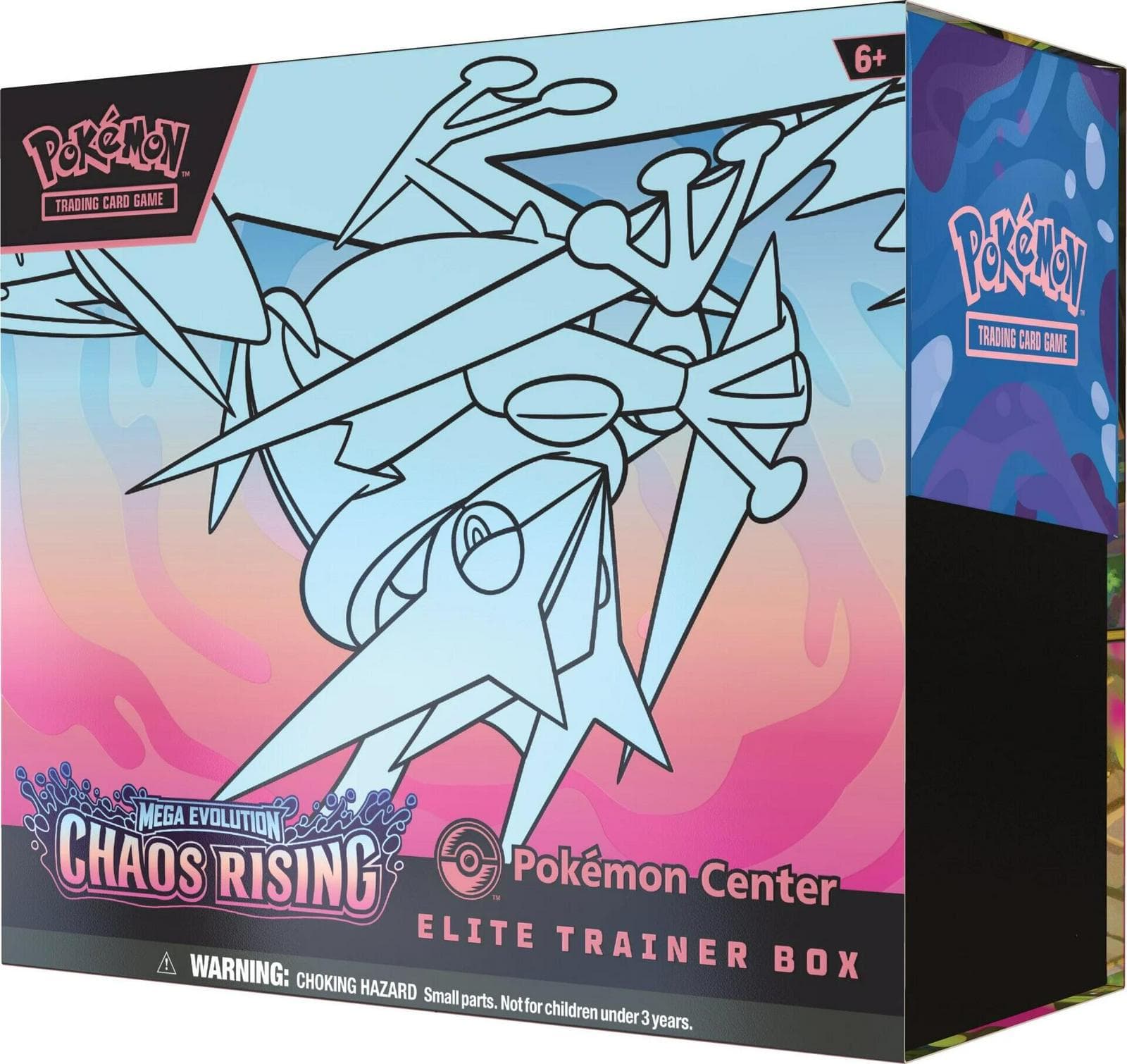 Pokémon Center Chaos Rising Elite Trainer Box, sealed, front and side