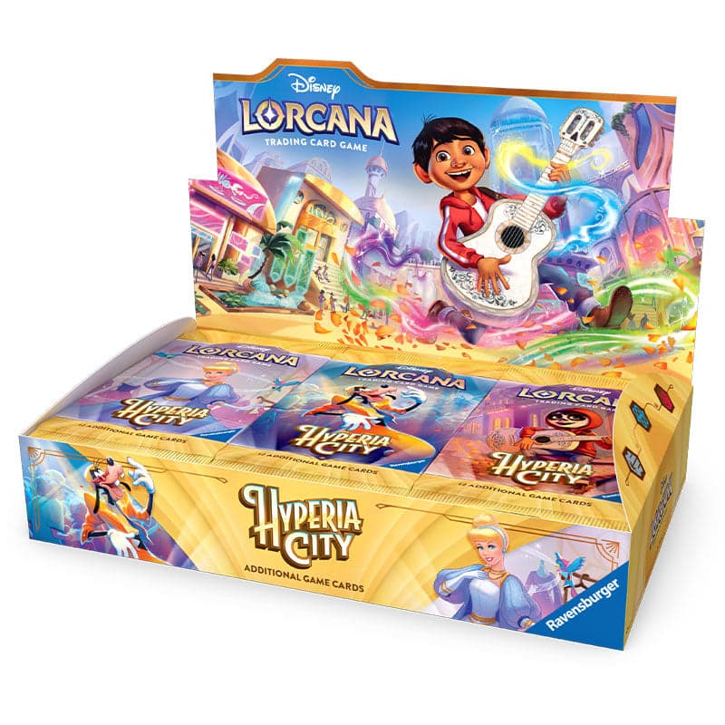 Disney Lorcana Hyperia City Booster Box (Set 14), 24 packs, open display