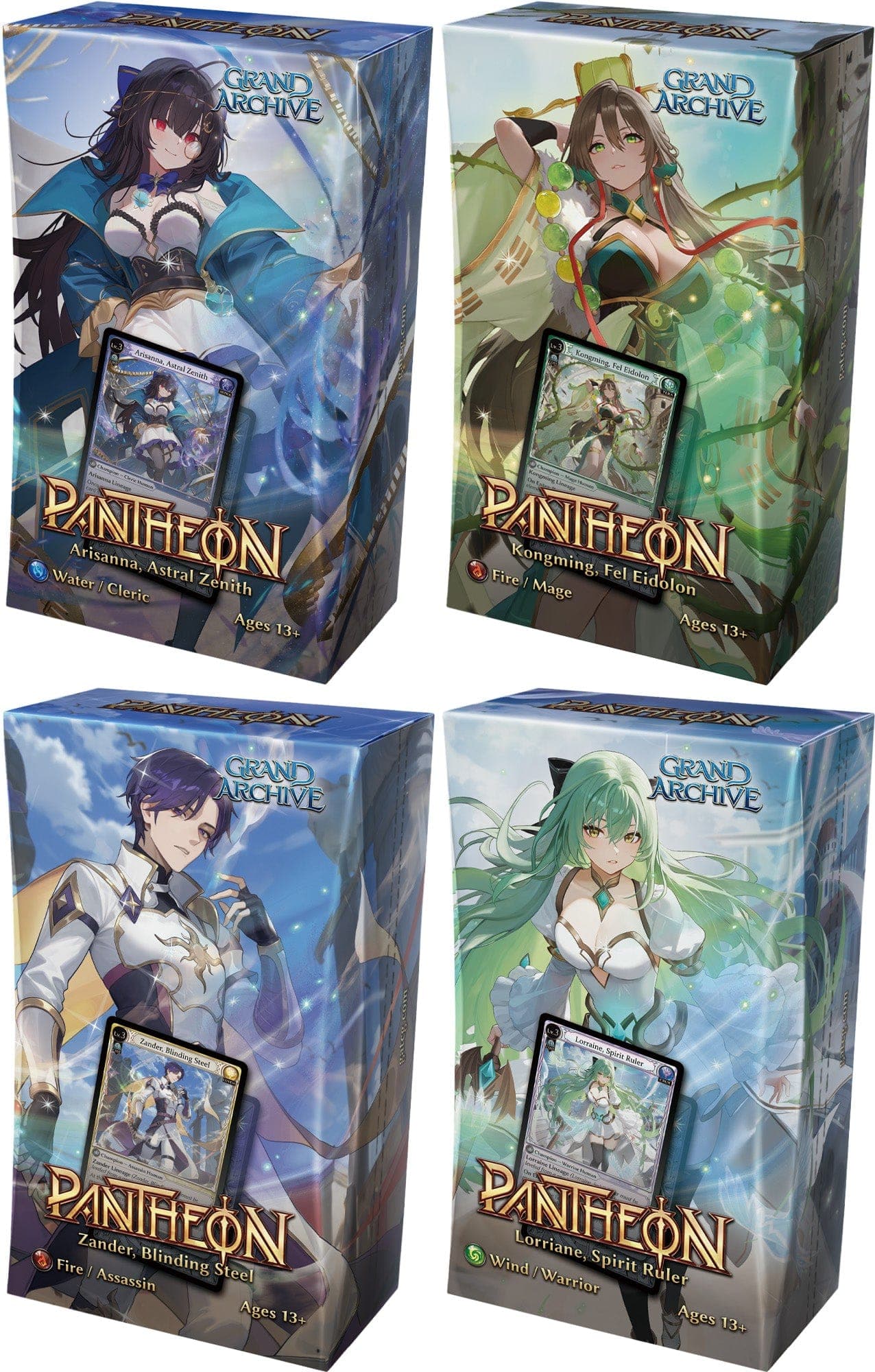 Grand Archive TCG - Radiant Origins Pantheon Deck Set (4 Count)